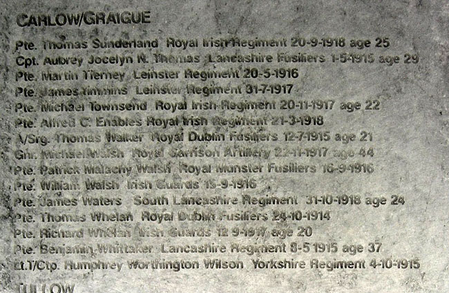 Captain Wilson's Name