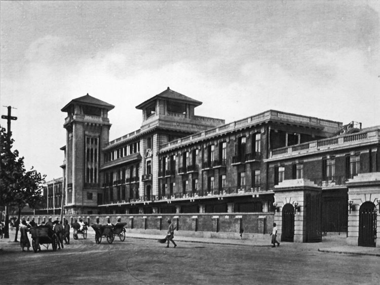 Back of public stand and administration building of the Shanghai Race Club