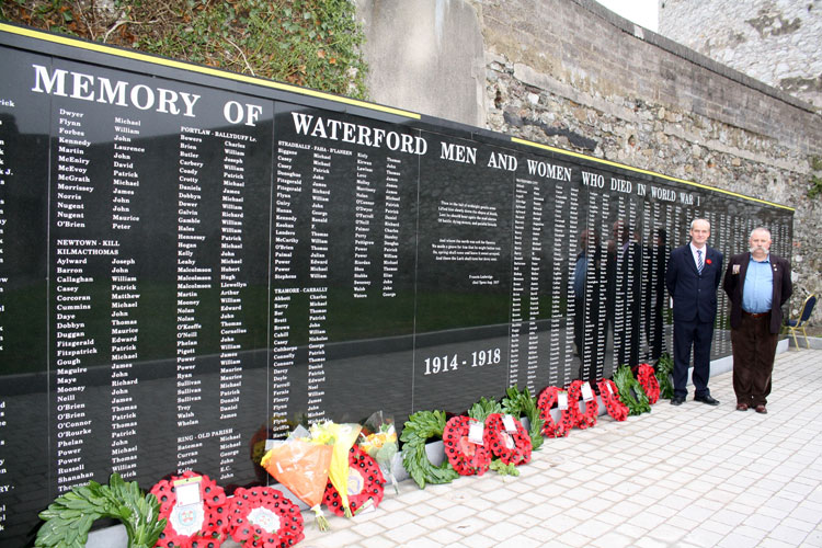 The First World War Memorial for Waterford (with Brian Kenny, left, and Eugene Power)